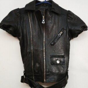 ISO - Rudsak vintage leather puff sleeved jacket